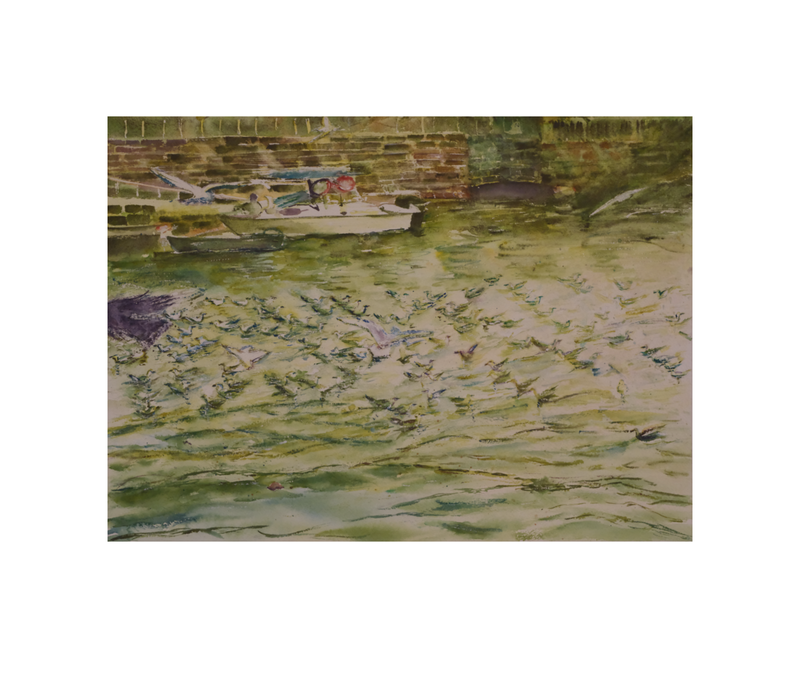 quayside flock formations,  10.5 x 13.5 Inches (unframed), 2026