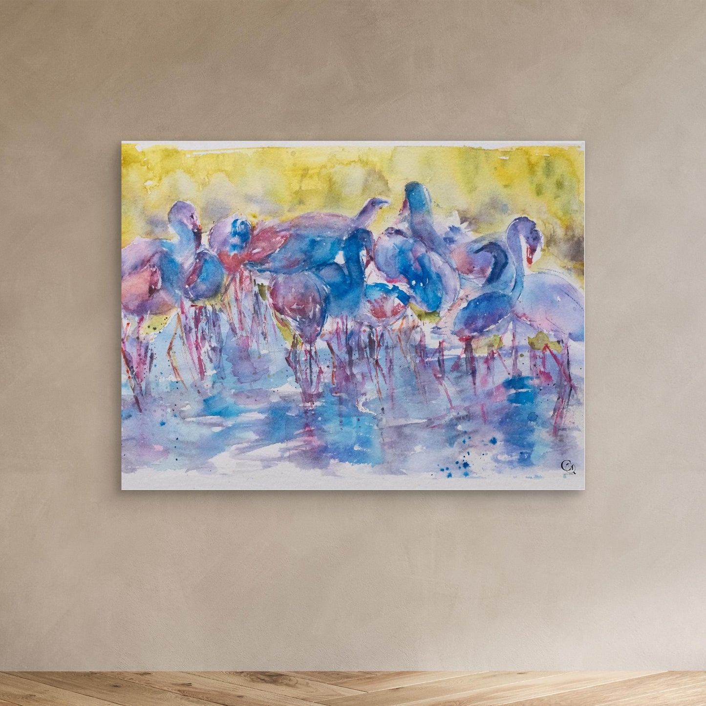 caninequirks_watercolor_canvasframe