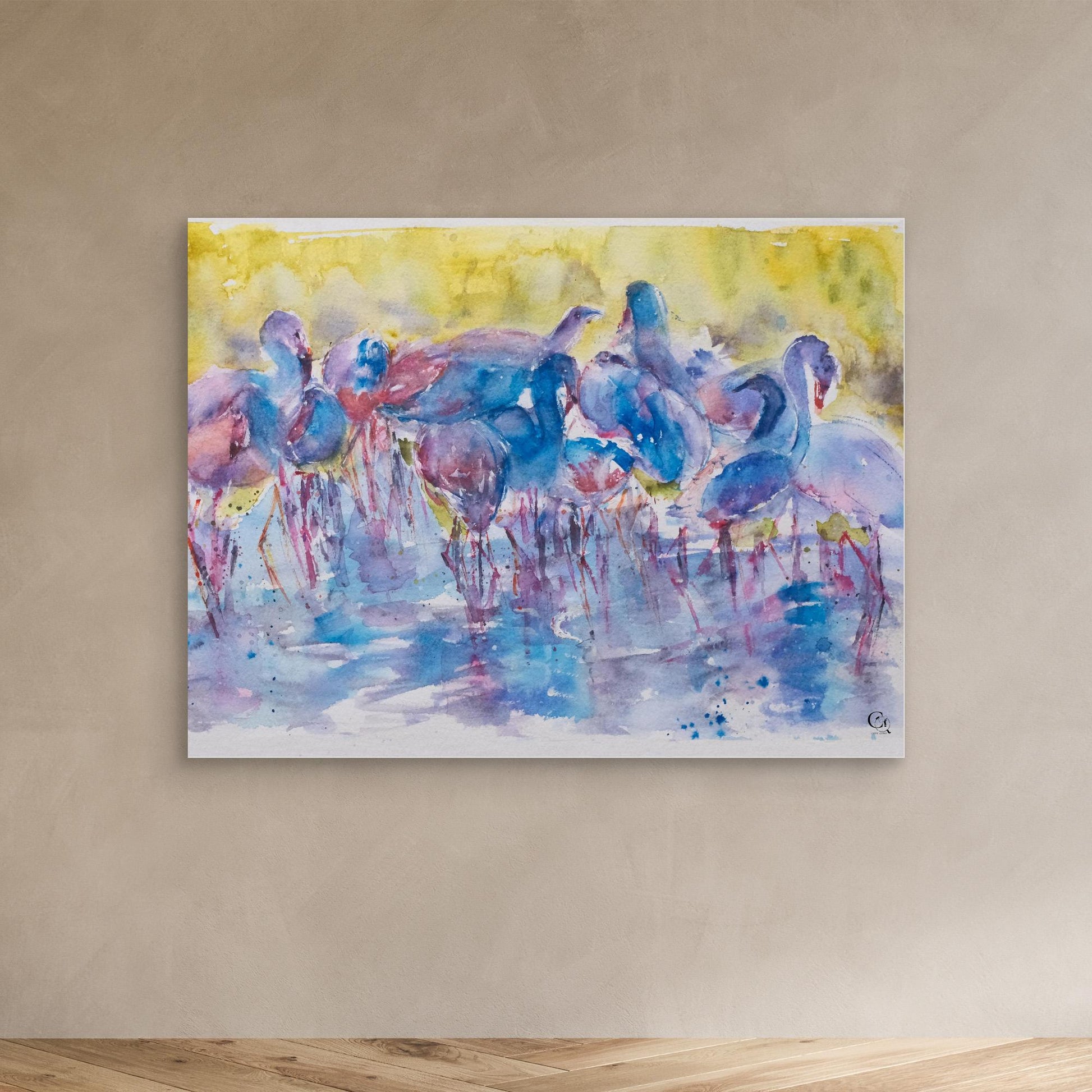 caninequirks_watercolor_canvasframe