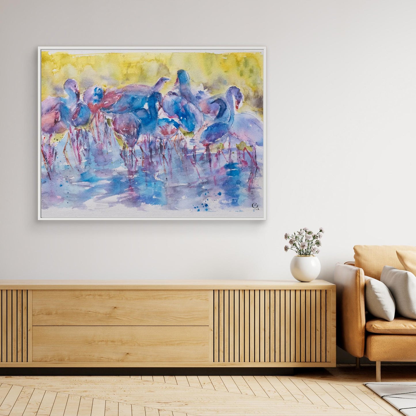 caninequirks_watercolor_canvasframe_white