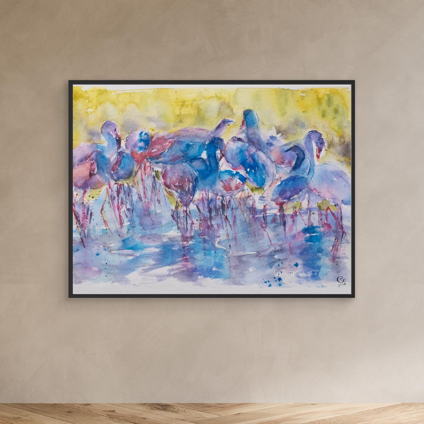 caninequirks_watercolor_fineart_canvasframeart