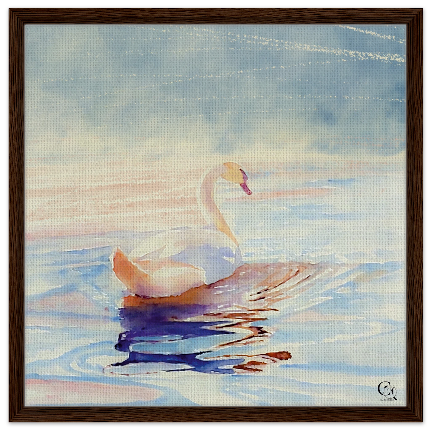 Grace in Stillness Swan Canvas Print