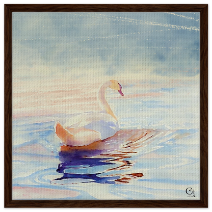 Grace in Stillness Swan Canvas Print