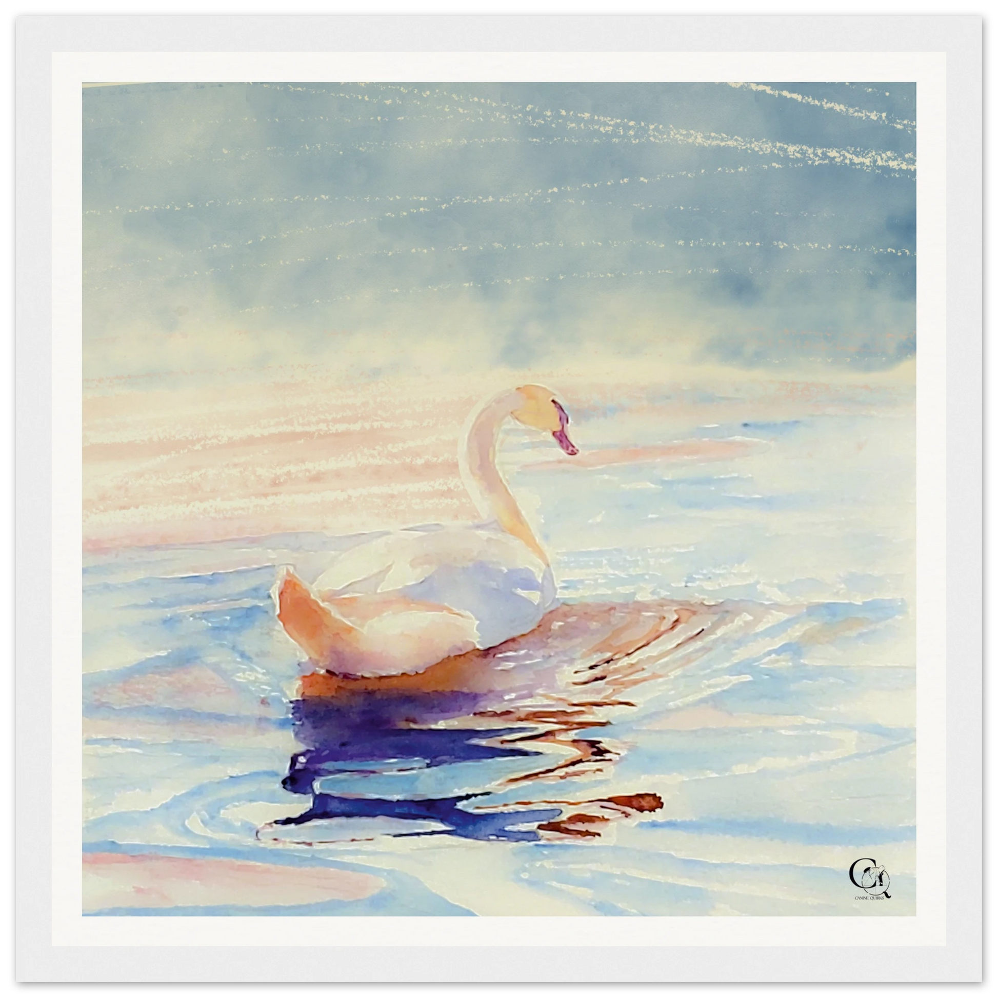 Grace in Stillness Swan Canvas Print