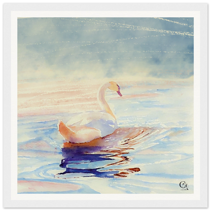 Grace in Stillness Swan Canvas Print