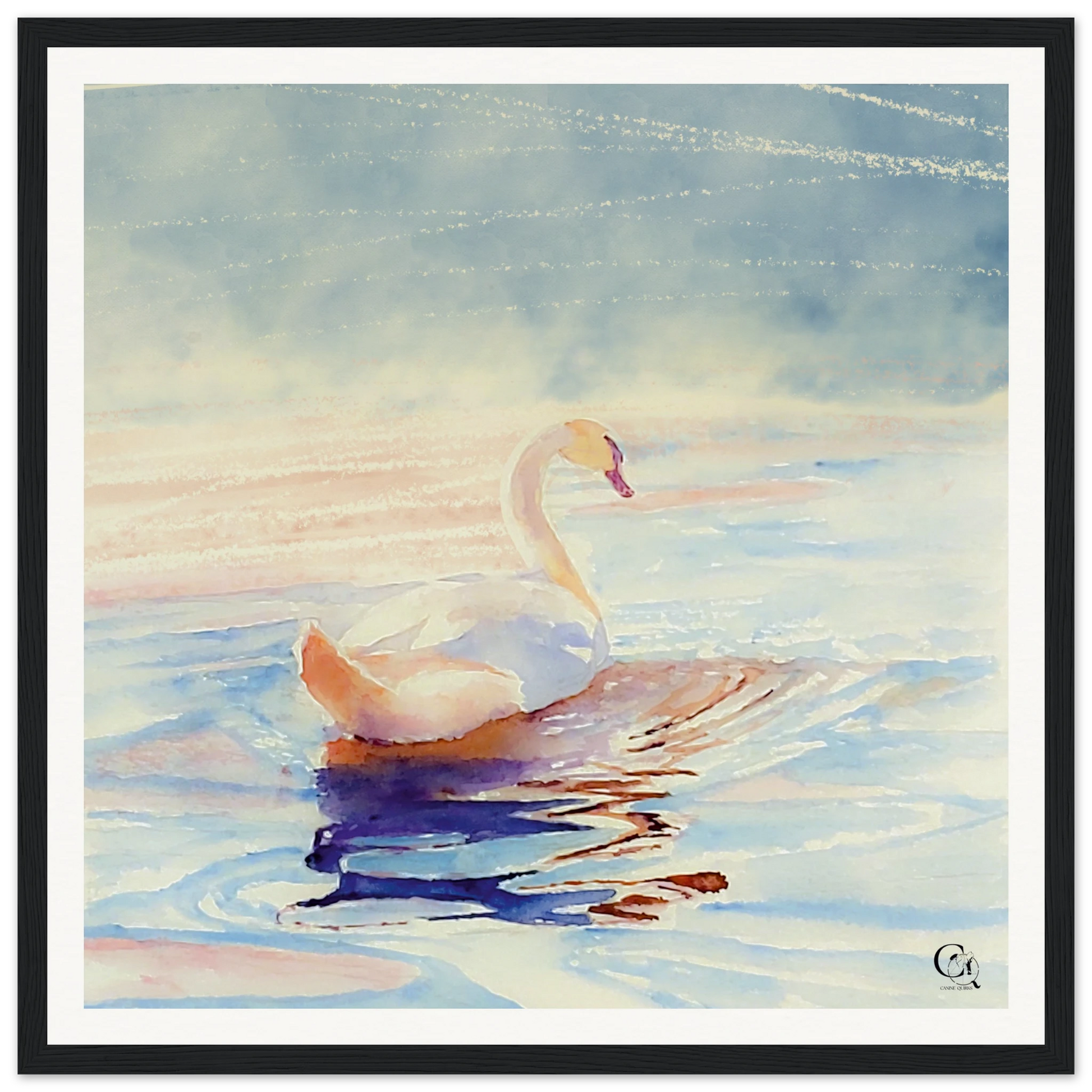 Grace in Stillness Swan Canvas Print