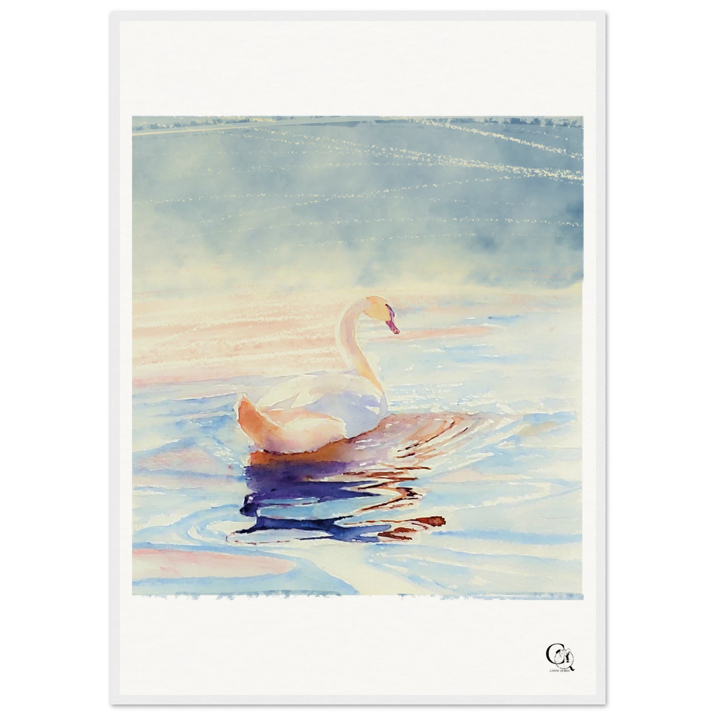 Grace in Stillness Swan Art Print