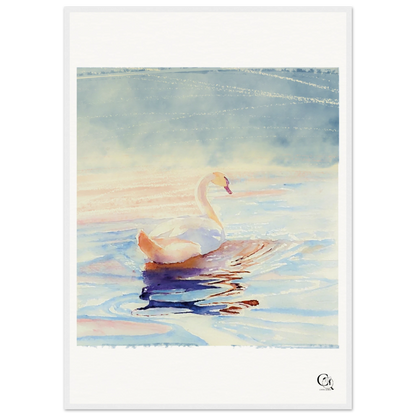 Grace in Stillness Swan Art Print