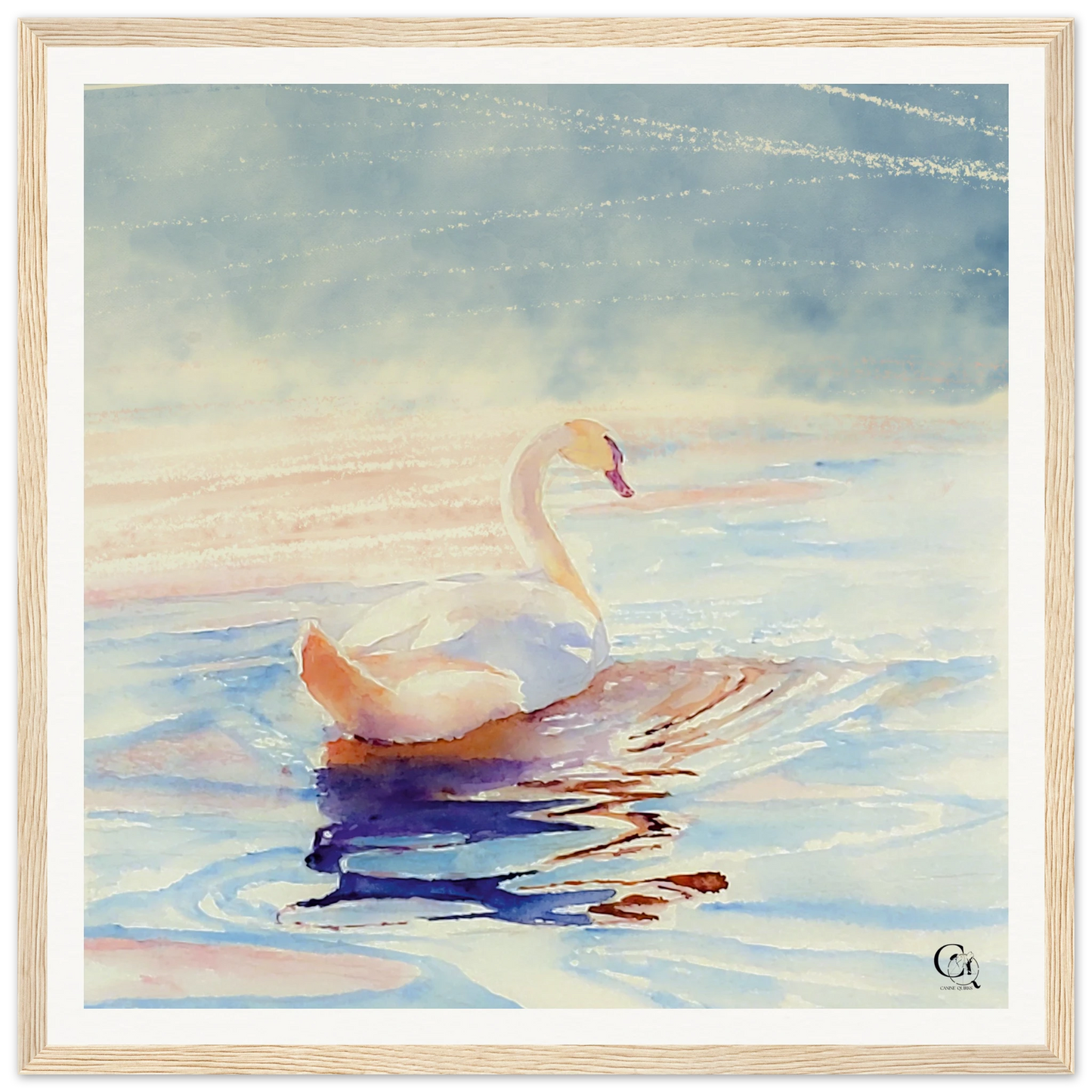 Grace in Stillness Swan Canvas Print