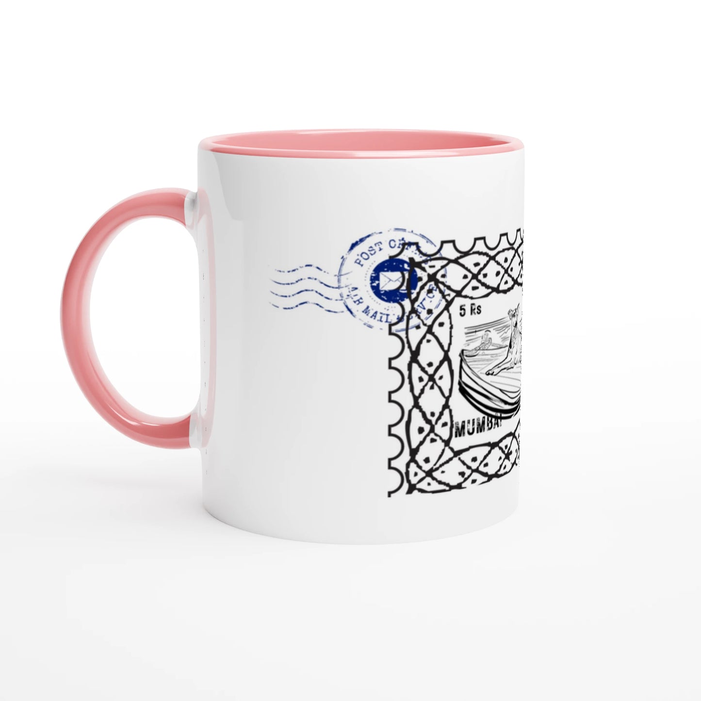 Mumbai Post 11Oz Color Filled Ceramic Mug.