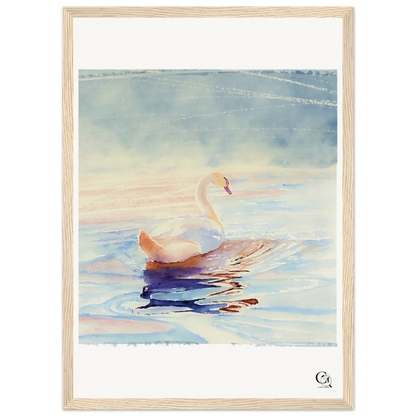 Grace in Stillness Swan Art Print