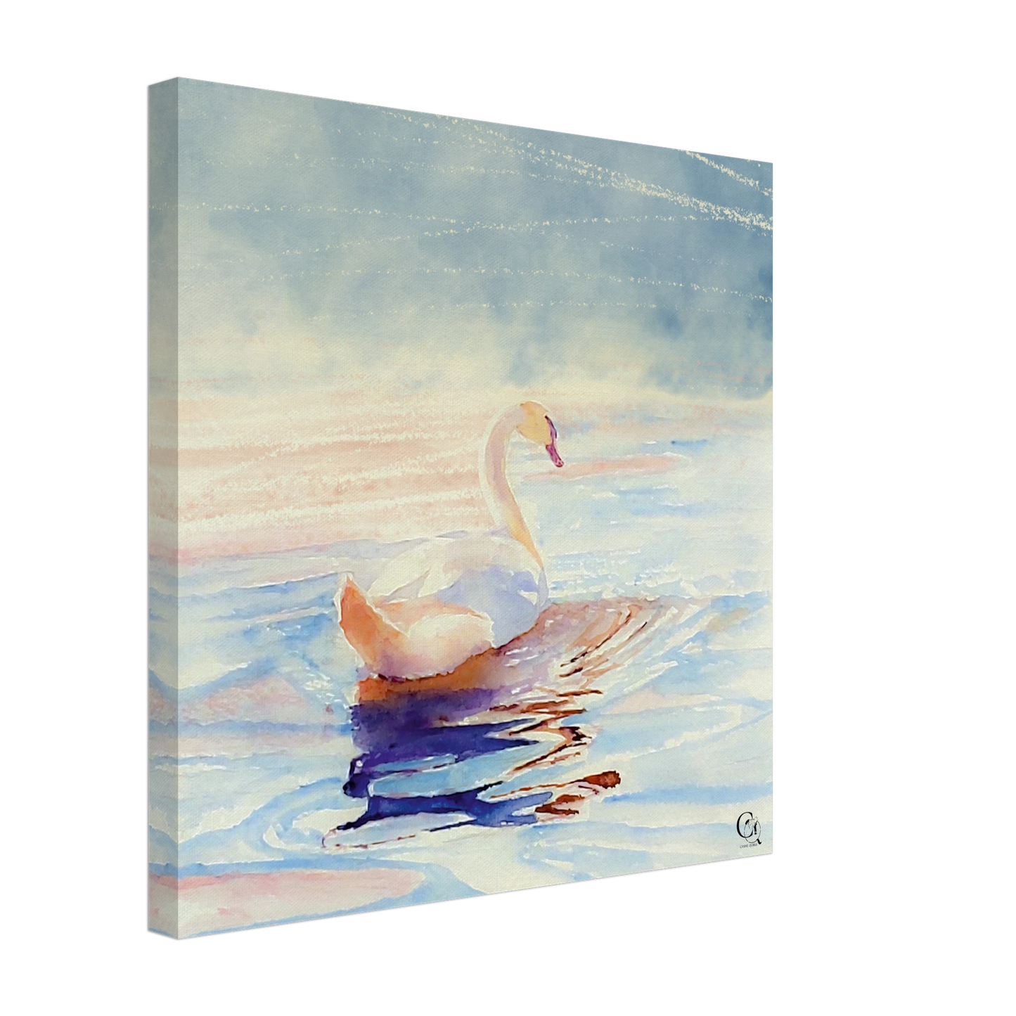 Grace in Stillness Swan Canvas Print
