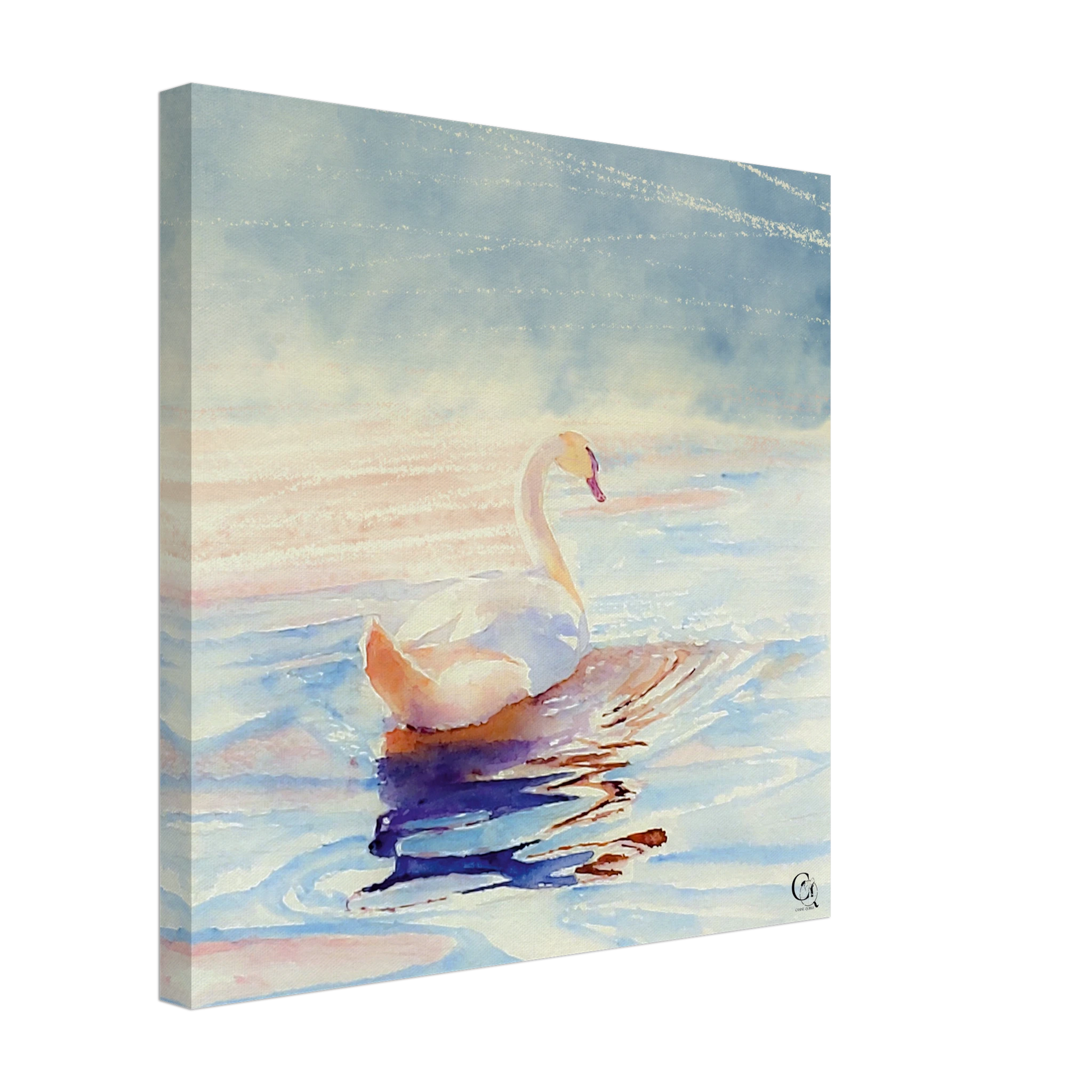 Grace in Stillness Swan Canvas Print