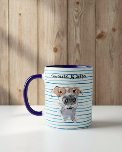 Snouts & Sips Ceramic Mug – 11oz Colorful Design