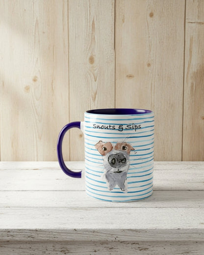 Snouts & Sips Ceramic Mug – 11oz Colorful Design